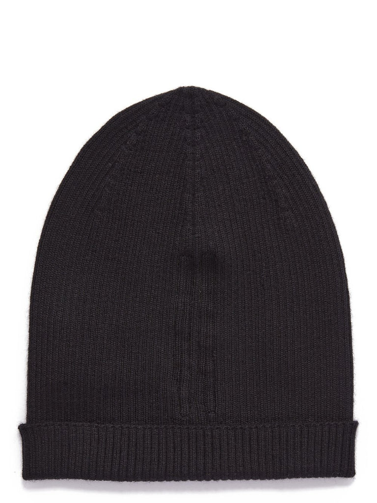 RICK OWENS FW25 RIBBED BEANIE BLACK