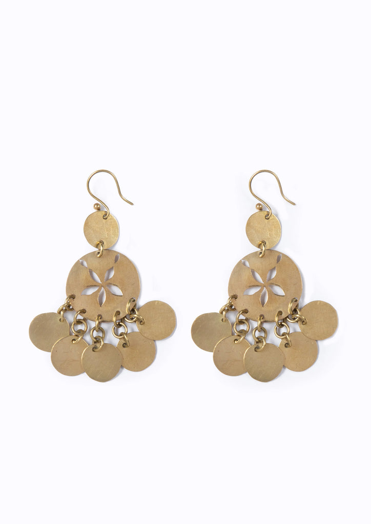 Soul Design Brass Sand Dollar Earrings