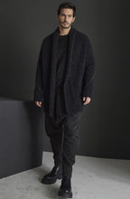 Transit Mens Wool and linen oversize cardigan knit