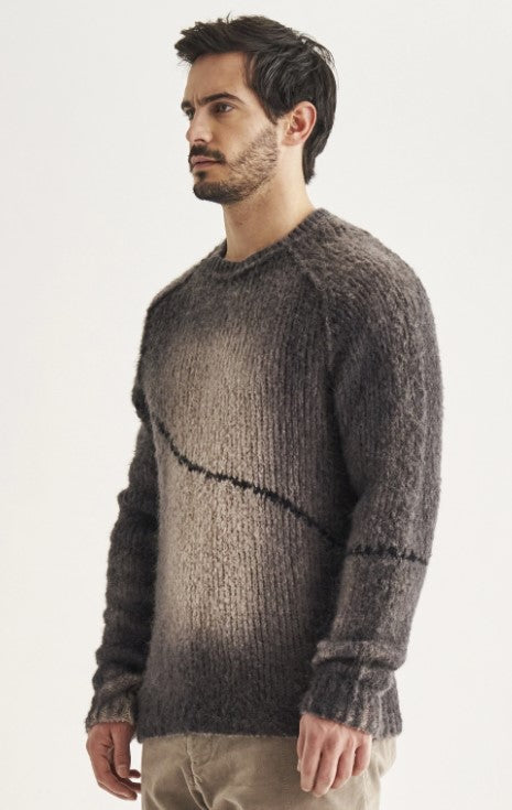 Transit Mens Wool and linen roundneck