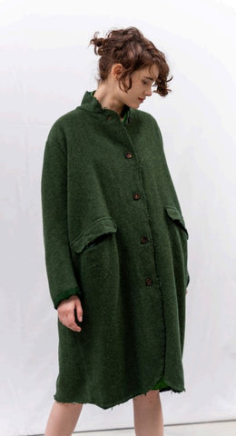 HANNOH WOOL coat Milva - Harris Tweed fabric
