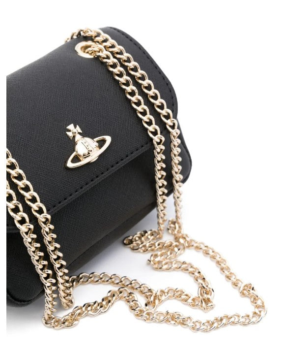 Vivienne Westwood Small Purse w/ Chain, Saffiano