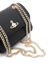 Vivienne Westwood Small Purse w/gold Chain, Saffiano plain