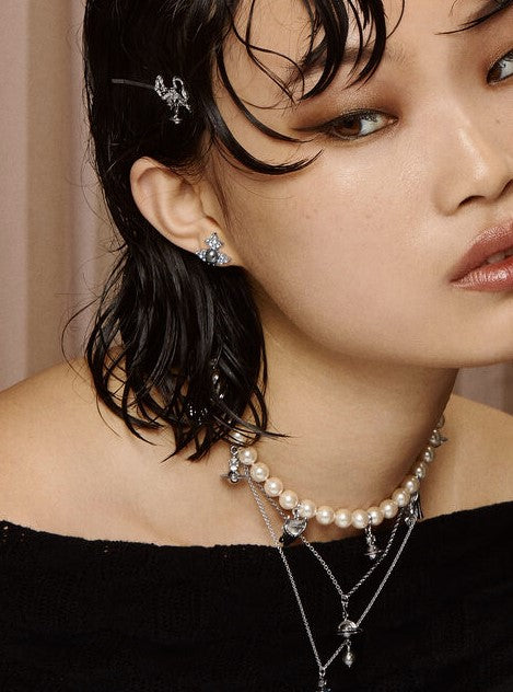 Vivienne westwood crystal earrings hotsell