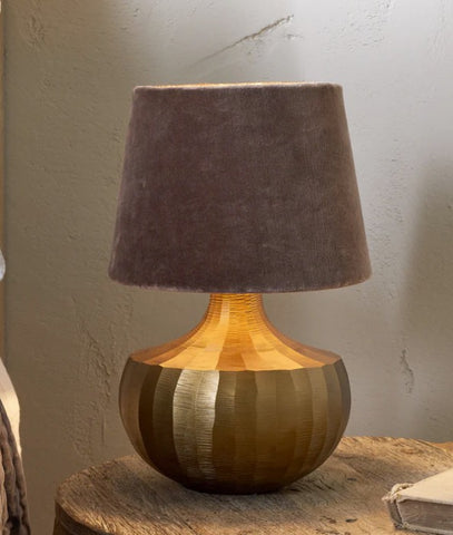 Sakiti Cast Aluminium Table Lamp and shade - Antique Brass