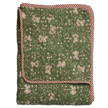 Maitri Quilt Ethnic, small flower-green, 140x220 cm