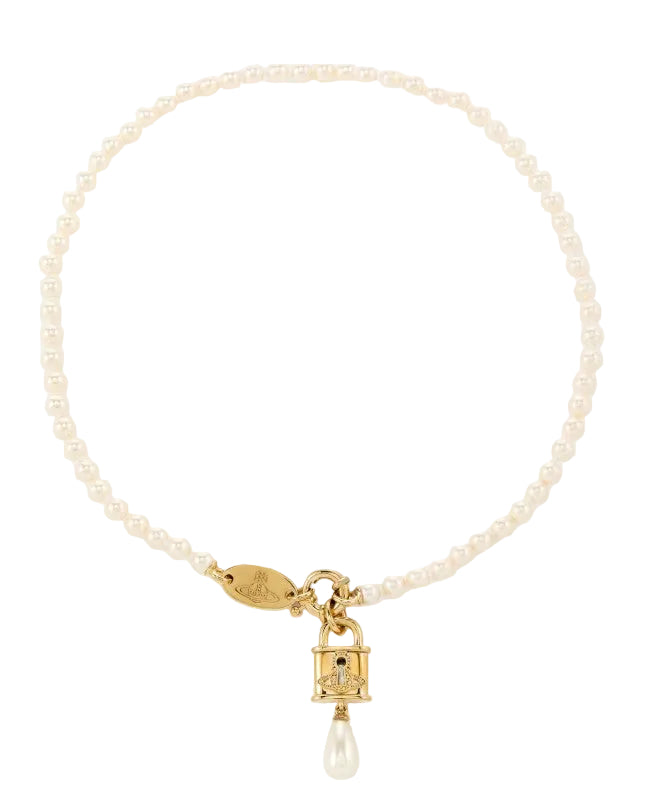 Vivienne Westwood celestia small necklace gold Creamrose Pearl