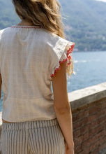 INDI&COLD SN950 CROSS STICH EMBROIDERED TOP