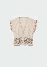 INDI&COLD SN950 CROSS STICH EMBROIDERED TOP