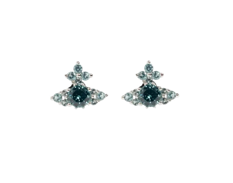 Vivienne Westwood Feodora Earrings -Mint Green / Platinum