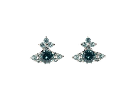 Vivienne Westwood Feodora Earrings -Mint Green / Platinum