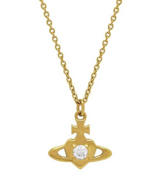 Vivienne Westwood Noella Pendant Gold White CZ