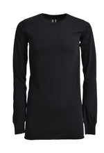 RICK OWENS T-SHIRT BASIC LS T, BLACK