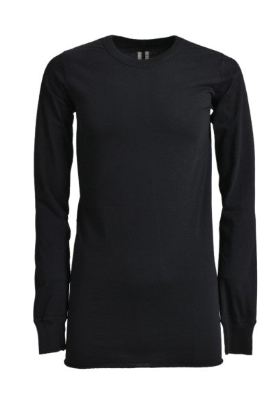 RICK OWENS T-SHIRT BASIC LS T, BLACK