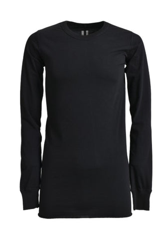 RICK OWENS T-SHIRT BASIC LS T, BLACK