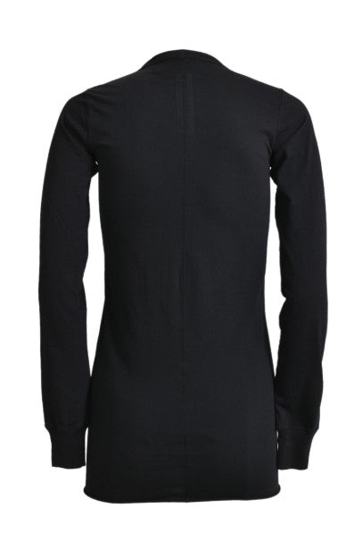 RICK OWENS T-SHIRT BASIC LS T, BLACK