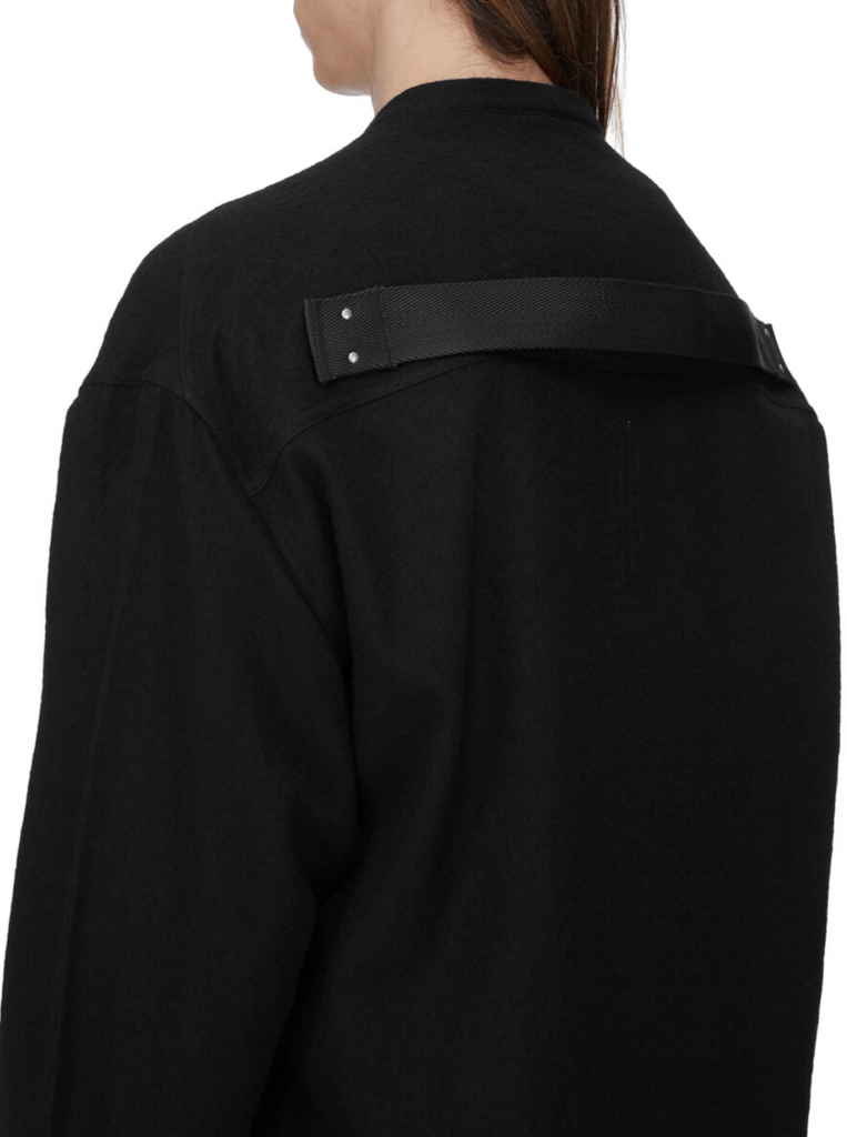 RICK OWENS FW26 TOWER CONCORDIAN SHIRT IN BLACK