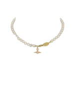 Vivienne Westwood Simonetta Pearl Necklace Gold / Creamrose Pearl / Pink
