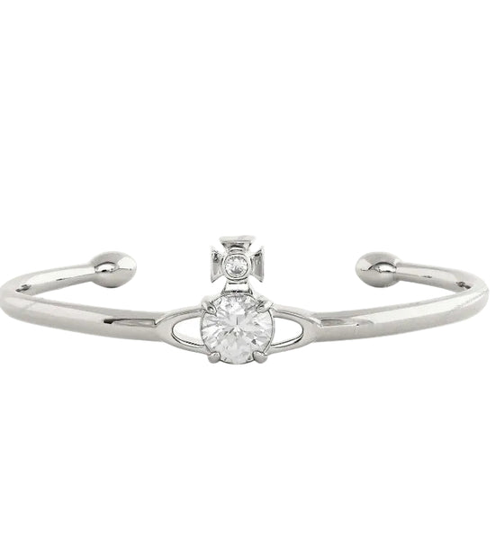 Vivienne Westwood Reina Large Bangle white CZ