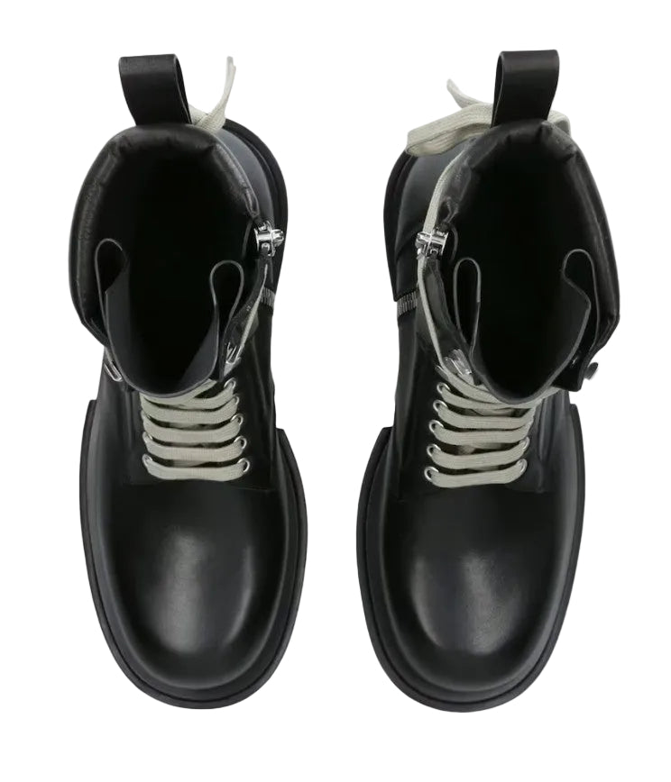 Rick Owens SS26 Temple Low Army Gabe boots/ Black