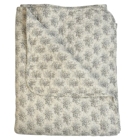 Maitri Quilt Ethnic, Dalia-Mineral Grey, 140x180 cm