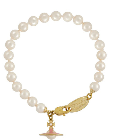 Vivienne Westwood Simonetta Pearl Bracelet Gold / Creamrose / Pink