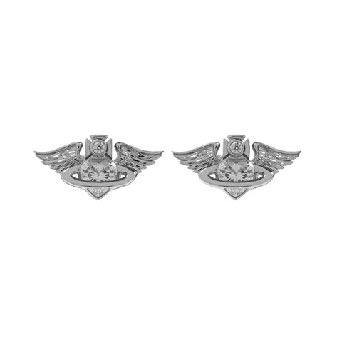 Vivienne Westwood GALENA EARRINGS (925) - PLATINUM / WHITE CZ