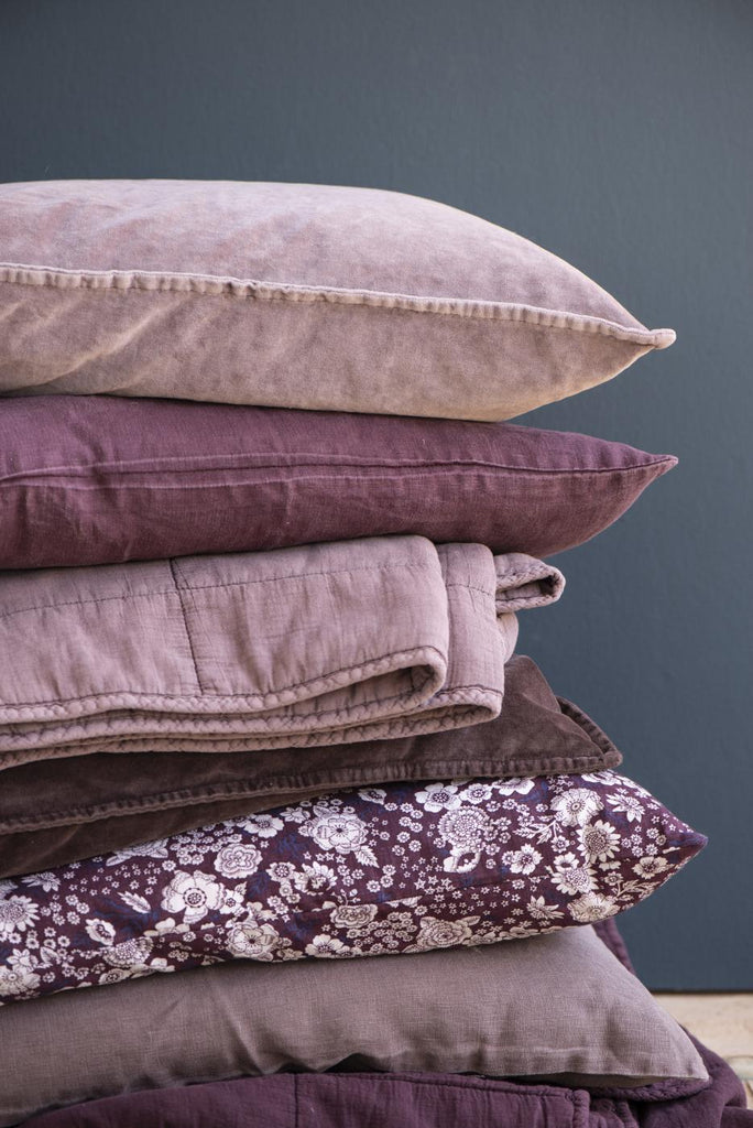 Cushion cover, Linen - malva