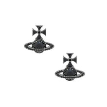 Vivienne Westwood Mila Earrings Ruthenium / Jet CZ
