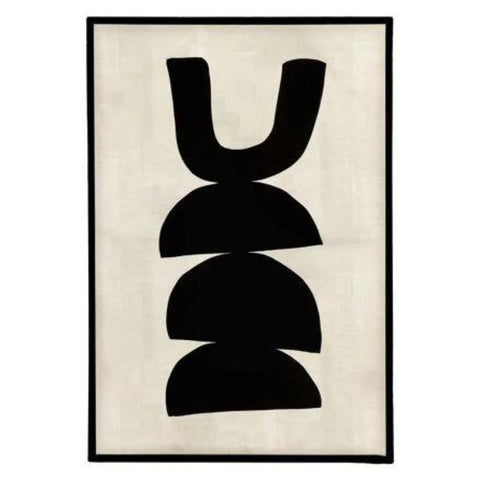 Equilibro Stack Canvas with Wooden Frame - Black