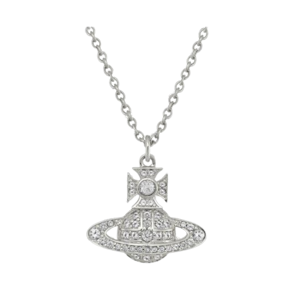 Vivienne Westwood Carmela Bas Relief Pendant Platinum