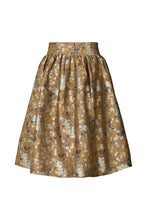 Rabens Saloner Ottoman jacquard full skirt - Silke Golden Combo