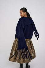 Rabens Saloner Ottoman jacquard full skirt - Silke Golden Combo