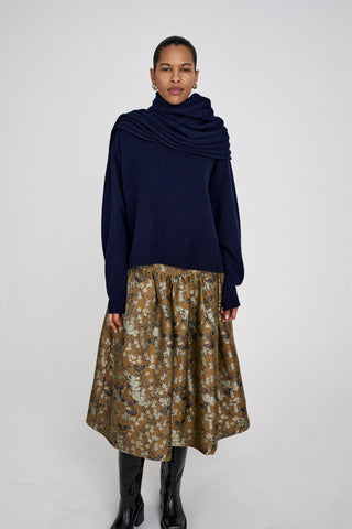 Rabens Saloner Dalani Pure wool boxy sweater I Navy