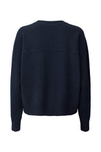 Rabens Saloner Dalani Pure wool boxy sweater I Navy