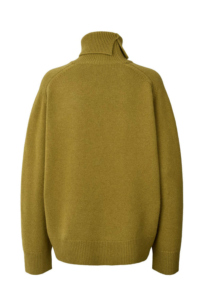 Rabens Saloner Celly Pure wool roll neck sweater I Fern green