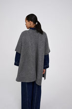 Rabens Saloner Sheep Knit Cape - Dorris Grey Melange