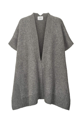 Rabens Saloner Sheep Knit Cape - Dorris Grey Melange