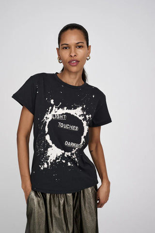 Rabens Saloner Ambla - Eclipsed print t-shirt faded black