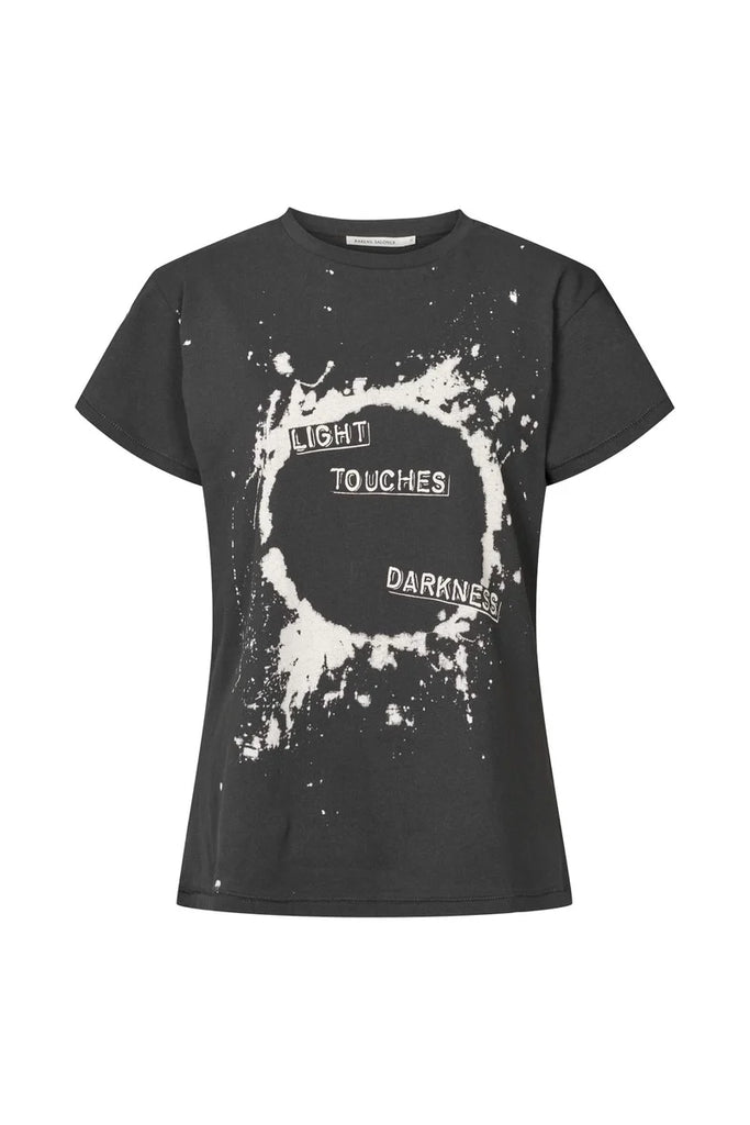 Rabens Saloner Ambla - Eclipsed print t-shirt faded black