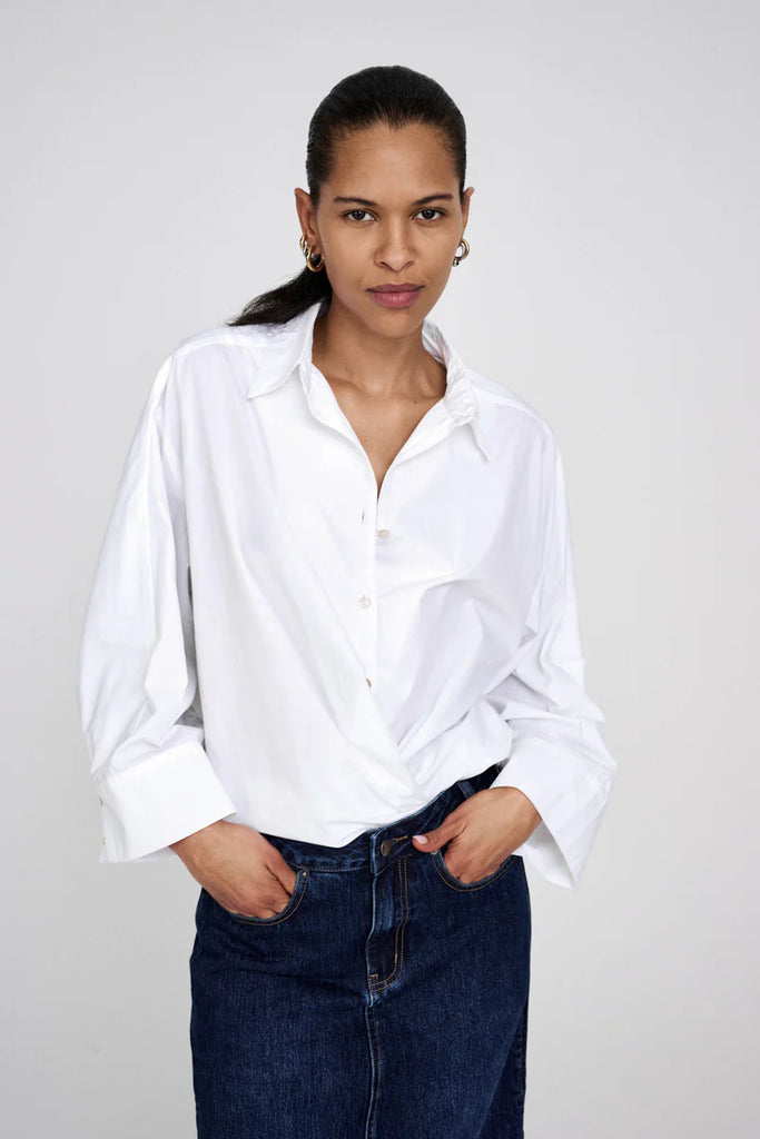 Rabens Saloner Chloe - Poplin Shirt White