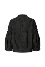 Rabens Saloner Clipped jacquard shirt jacket Pirate black
