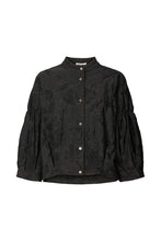 Rabens Saloner Clipped jacquard shirt jacket Pirate black