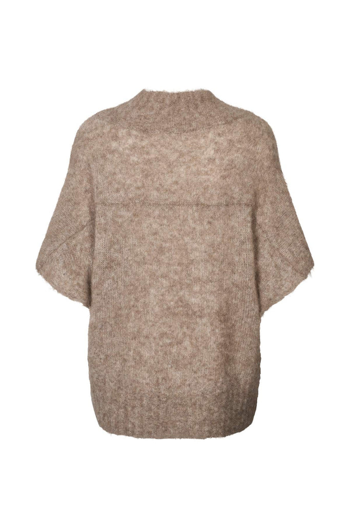 Rabens Saloner Superlight knit tunic top Asna I Mushroom