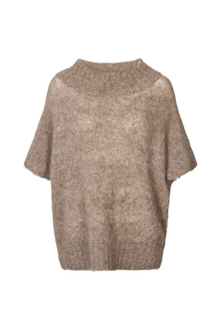 Rabens Saloner Superlight knit tunic top Asna I Mushroom