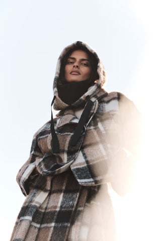 Rabens Saloner Ehsan Jumbo check jacket I Brown check