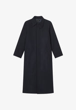 A.P.C. Women MANTEAU GAIA Loose-fit heather navy mac in recycled wool