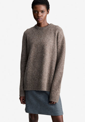 A.P.C. Women PULL CANDICE - BAE TAUPE Loose-fit taupe brown sweater