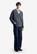 A.P.C. Mens CARDIGAN PIERRE Charcoal grey alpaca wool cardigan