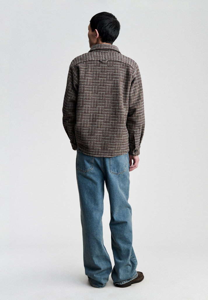 A.P.C. Mens SURCHEMISE BAPTISTE Thick burgundy overshirt